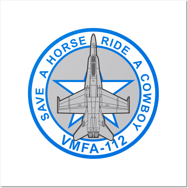 VMFA - 112 Cowboys USMC - F/A-18 Hornet Wall Art by MBK